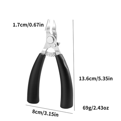 Stainless Steel Curved Hawkbill Nail Clipper Pedicure Tool Thick Ingrown Nail Treatment Durable Curved Blade Design Nail Trimmer