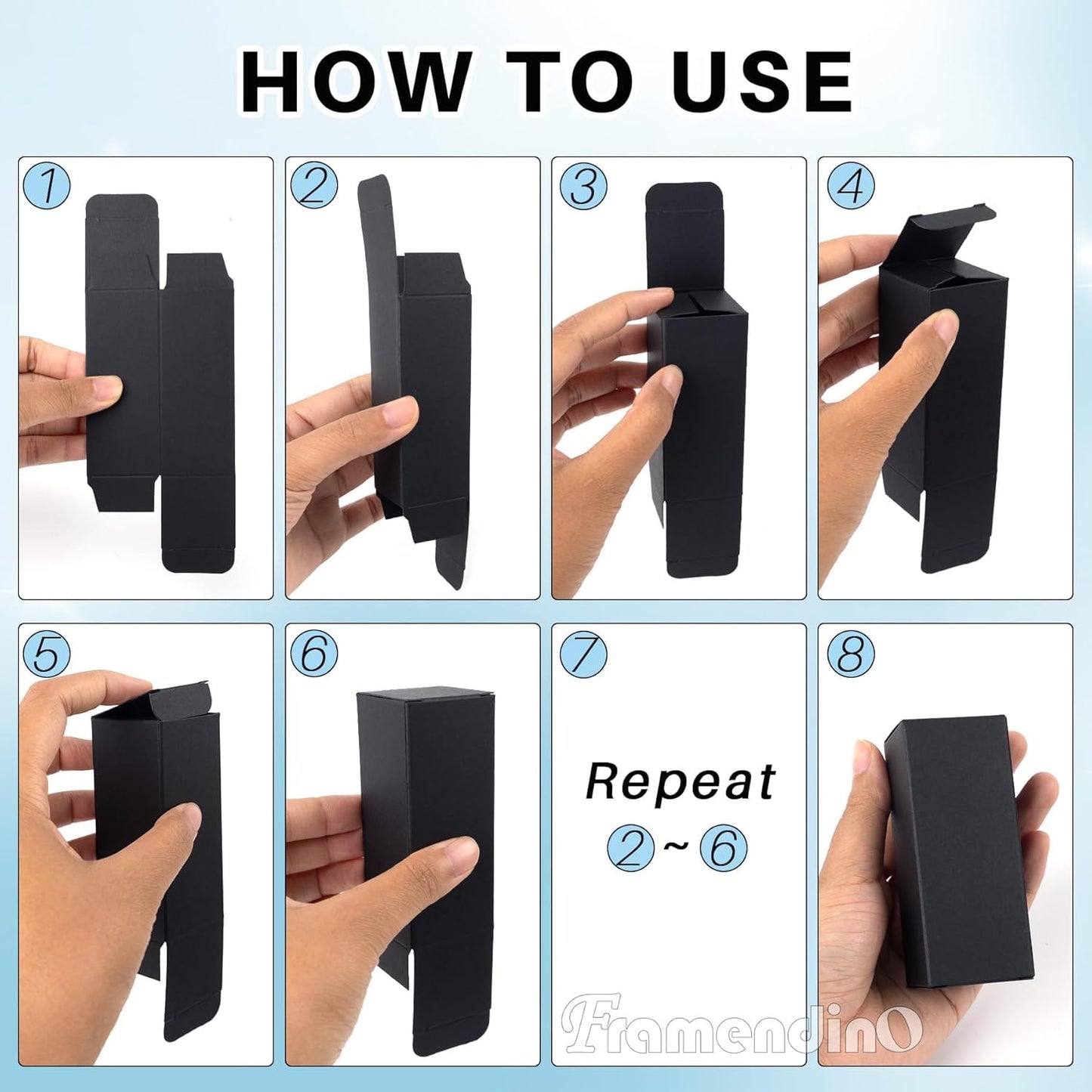 , 50 Pack Black Kraft Paper Lipstick Boxes Rectangle Lipstick Bottle Boxes Reusable Lip Balm Packaging Cases Gift Wrapping Box for DIY Gift Packaging (3.54X1.41X1.41)