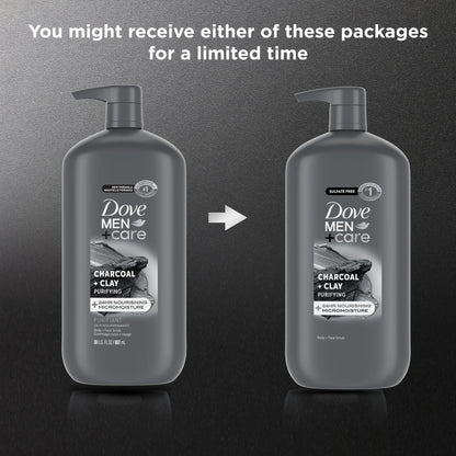 (4 Pack)  Elements Liquid Body Wash and Face Wash Charcoal + Clay Nourishing Cleanser, 30 Oz