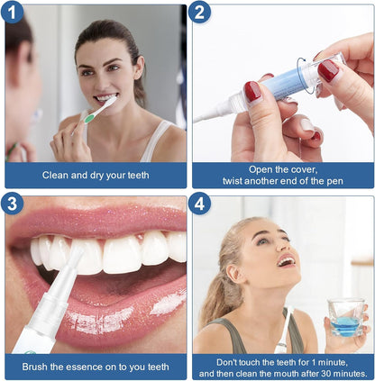 Teeth Whitening Pen,Teeth Whitening Essence,Teeth Whitening Gel,Teeth Stain Remover to Whiten Teeth,Intensive Stain Removal Teeth Reduce Yellowing (2Pcs)