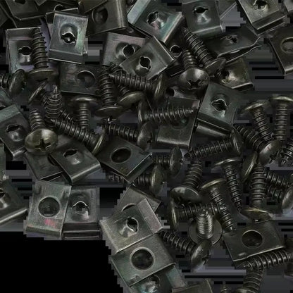 Self Tapping Screws Metal Fastener Clip for Car Motorcycle U-Type Clip with Screw Anti-Rust Protection Clip Screw Iron Sheet Kit