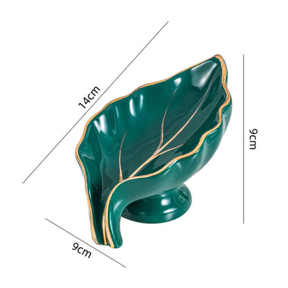 Ceramics Bathroom Soap Dishes Self Draining Container Storage Case Box Soap Holder for Bathtub Toilet Shower Countertop Decor